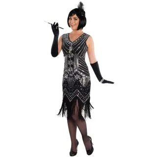 Women's Silver Screen Flapper Costume
