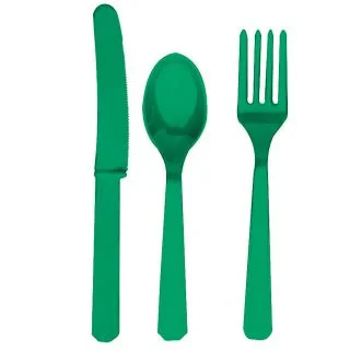 Green Cutlery Set