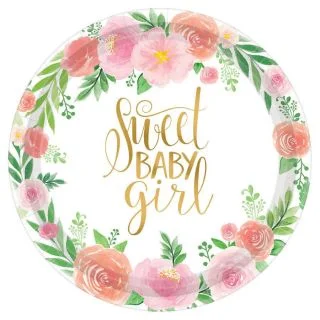 Floral Baby Dinner Plate (8)