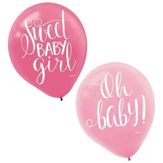 Floral Baby Latex Balloons (15)