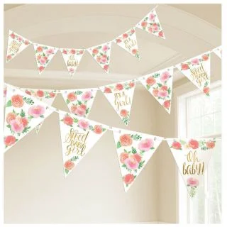 Floral Baby Pennant Banner (1)