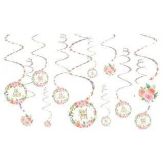 Floral Baby Swirl Decorations(12)