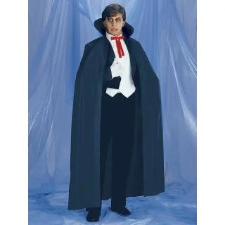 Full Length Black Fabric Cape Adult Costume