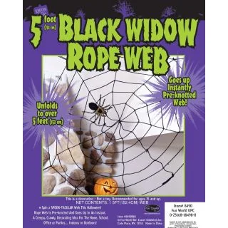 5 Ft. Black Spider Web Rope