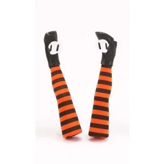 13 Inch Orange Stripe Witch Legs