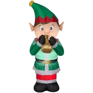 Mixed Media Elf Animated Inflatable Airblown Decor