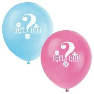 Gender Reveal 12" Latex Balloons (8 Pack)