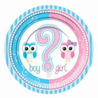 Gender Reveal 7" Cake Plates (8)