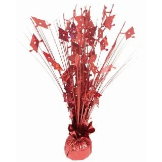 Grad Cap Red Holographic 15" Table Centerpiece