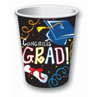 Graduation 9oz Paper Cups (8)
