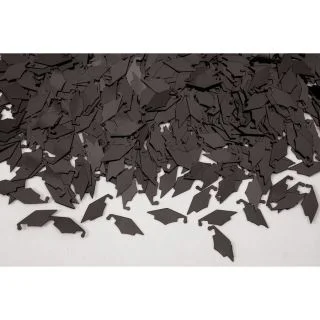 Graduation Cap Black Confetti