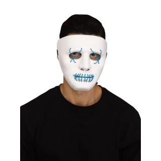 Adult's Blue Light-Up Blank Mask