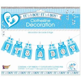 It's A Boy Clothes Line Decoration
