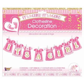 It's A Girl Clothes Line Decoration