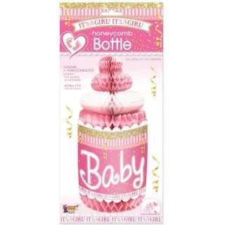 It's A Girl Honeycomb Baby Bottle