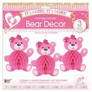 It's A Girl Honeycomb Bears (3)