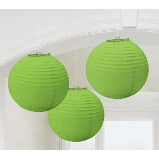 Green Paper Lantern Decorations (3 Count)