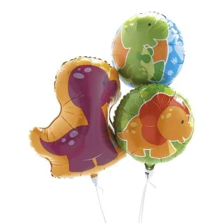 Little Dino Mylar 18" Foil Balloons (3)