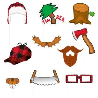 Buffalo Plaid Lumberjack Photo Booth Props (10)
