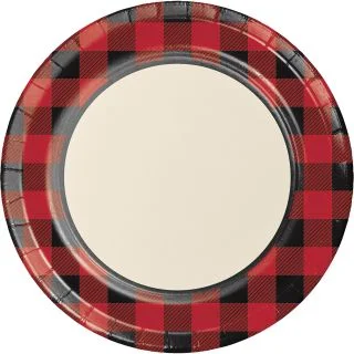 Lumberjack Plaid 9" Luncheon Plates (8 Count)