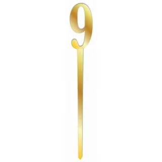 Mirror Cake Topper - Gold 9