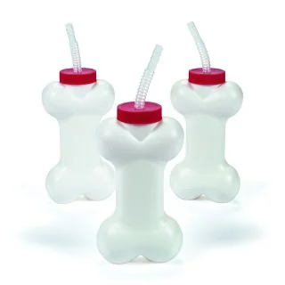 Dog Bone Cups with Straws (12)