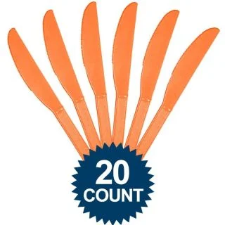 Orange Plastic Knives