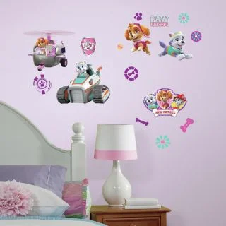 Paw Patrol Girl Pups Peel and Stick Wall Decals (30 Pieces)