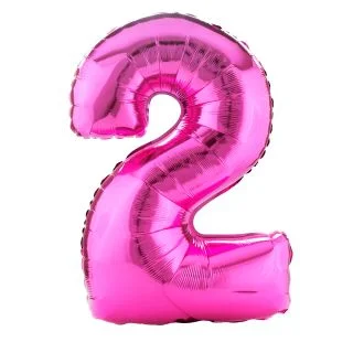 Mylar Pink Number Balloons (Each)