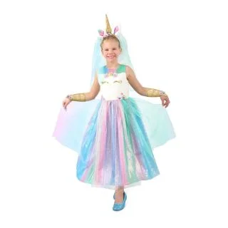 Girls Lovely Lady Unicorn Dress Costume