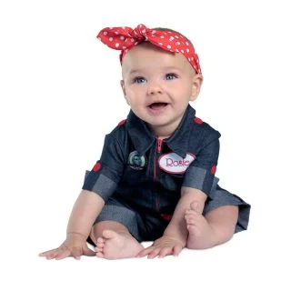 Newborn Rosie the Riveter Costume