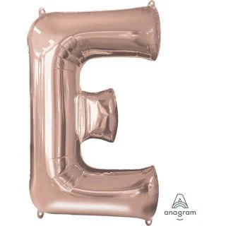 Jumbo Rose Gold Letter 32" Foil Balloon - E