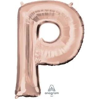 Jumbo Rose Gold Letter 32" Foil Balloon - P