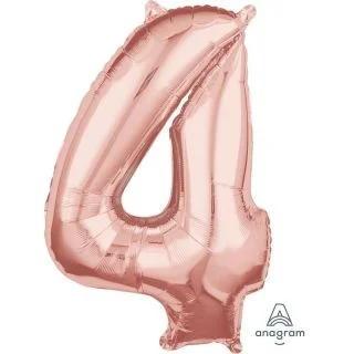 Rose Gold 26" Number Foil Balloon - 4