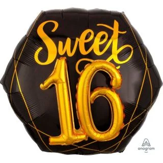 Elegant Sixteen 26" Jumbo Shaped Foil Balloon