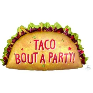 Taco Party 33" Jumbo Shaped Foil Balloon
