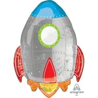 Blast Off Birthday 29" Jumbo Shaped Foil Balloon