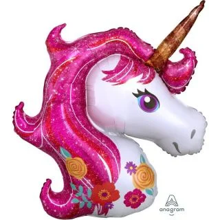 Magical Unicorn 33" Jumbo Shaped Foil Balloon