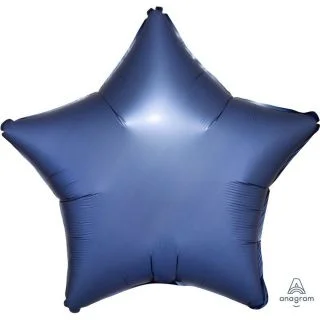 Luxe Sateen 19" Foil Star Balloon - Azure