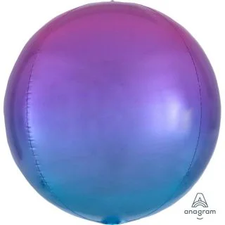 Ombre 16" Orbz Balloon - Red/Blue