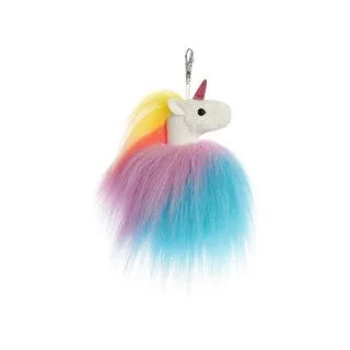 Twirly Unicorn Plush Key Clip On