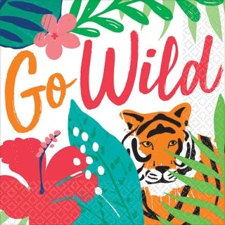 Tropical Jungle Go Wild Beverage Napkins (36)