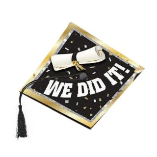 Graduation Cap Cover "We Did It"