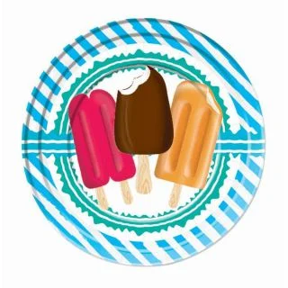 Popsicle Party 9" Lunch Plate (8)
