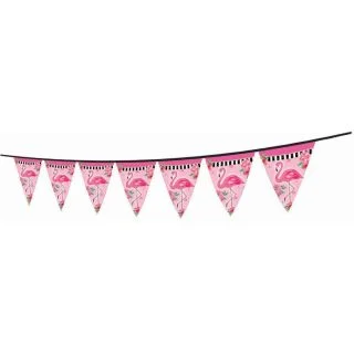 Flamingo Paper Pennant Banner