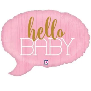 Hello Baby Pink 24" Foil Balloon
