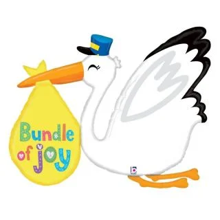 Baby Bundle Stork 43" Foil Balloon