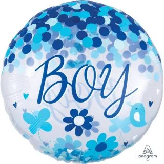 Confetti Baby Boy 28" Foil Balloon