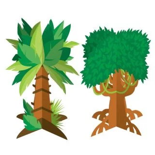 Zoo Animals Tree Centerpieces (2)