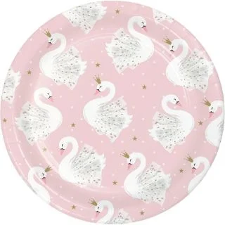 Sweet Swan Dessert Plates (8)